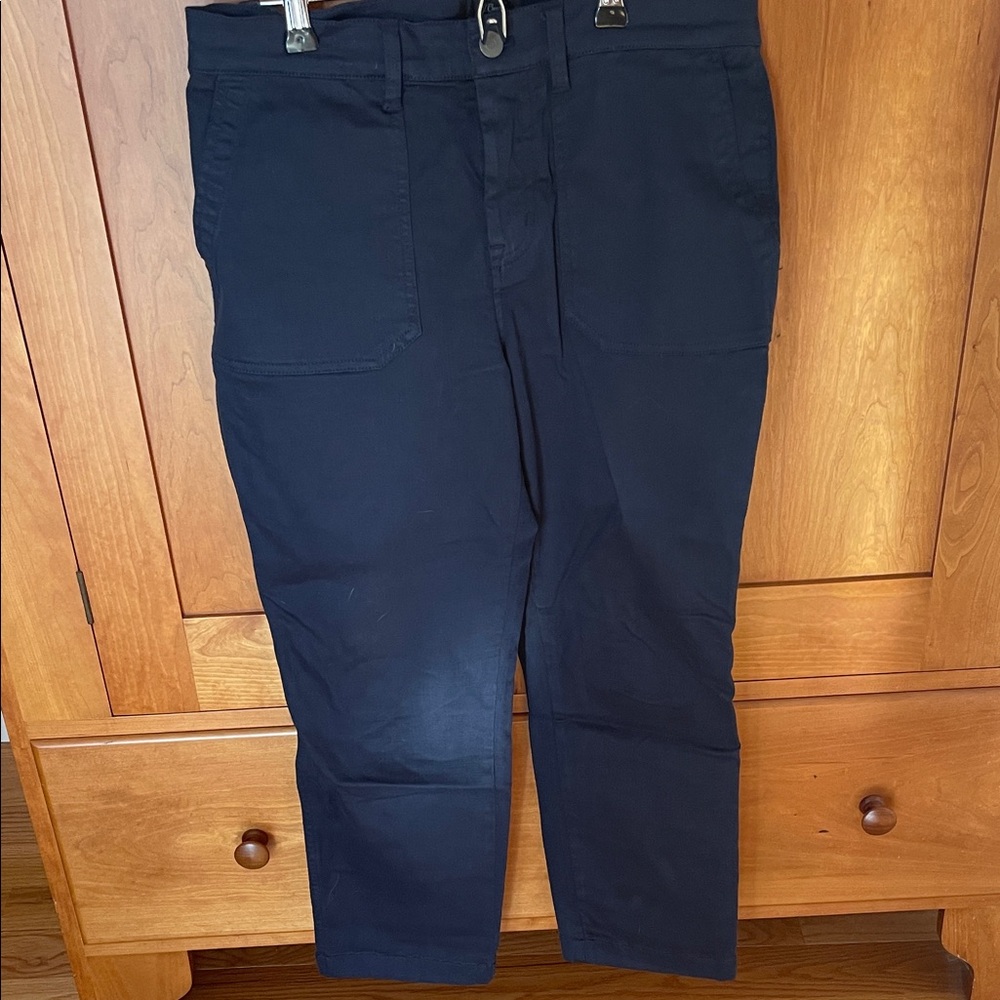 J. Crew Women's Navy Straight-Leg Chinos